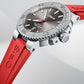Oris Aquis Date Relief Swiss Automatic Dive Watch, Stainless Steel, Red Rubber Strap
