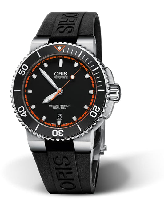Oris Aquis Date Stainless Steel Automatic Dive Watch with Rubber Strap