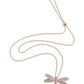Swarovski Rose Gold-Tone Crystal Dragonfly Pendant Necklace, 31-3/8 Inch Long