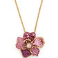 Swarovski Florere Pavé Crystal Flower Necklace - Gold-Tone, Adjustable Chain