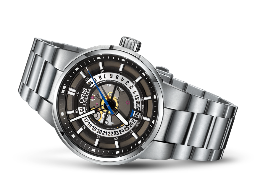 Oris Williams Engine, Date Automatic Stainless Steel Men's Watch with Sapphire Crystal