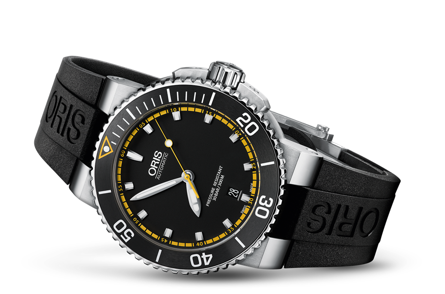 Oris Aquis Date 43mm Swiss Automatic Dive Watch Black Rubber Strap