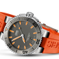 Oris Aquis Date 43mm Automatic Dive Watch - Stainless Steel, Orange Rubber Strap