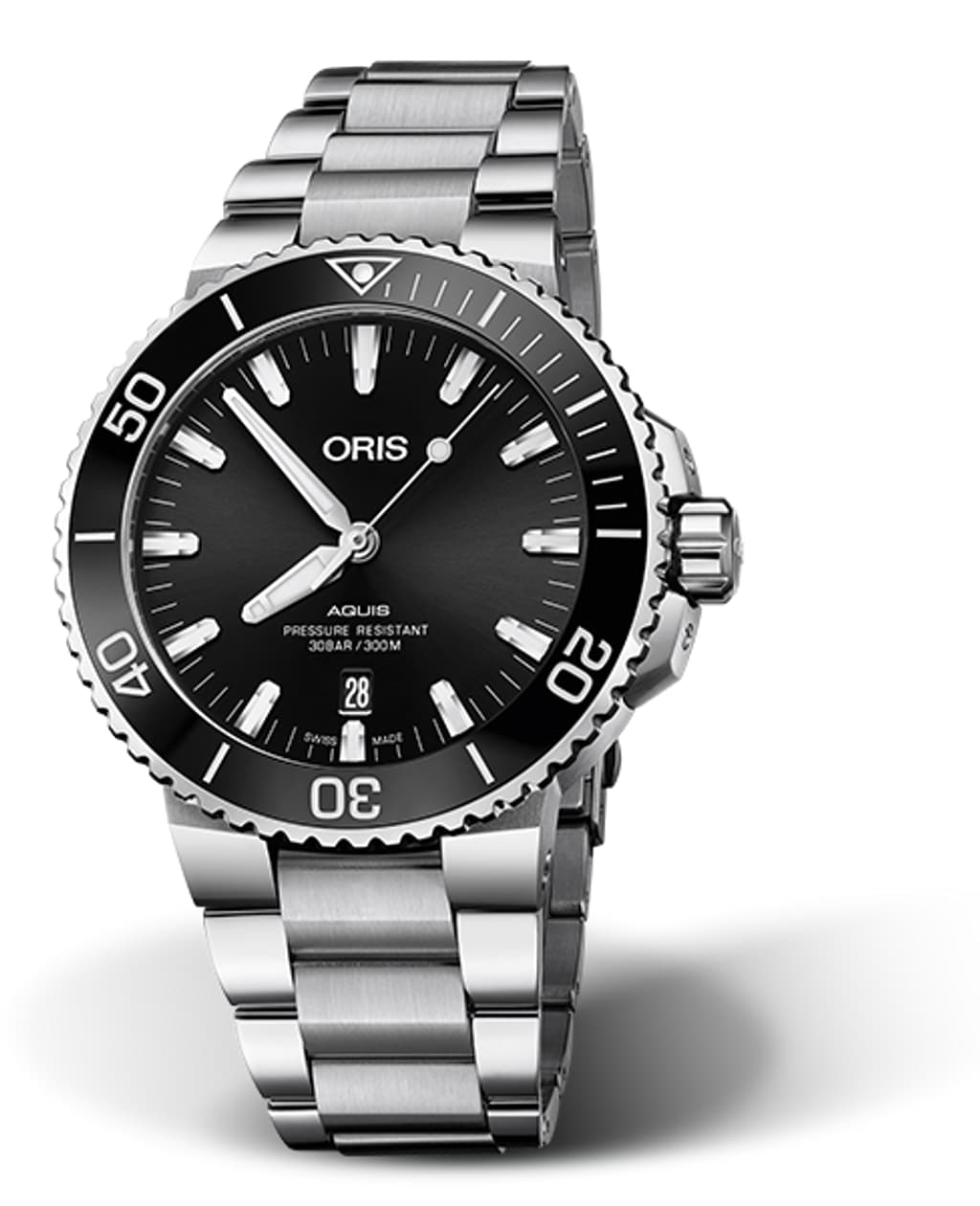 Oris Aquis Date 43.5mm Automatic Stainless Steel Dive Watch Ceramic Bezel Black Dial