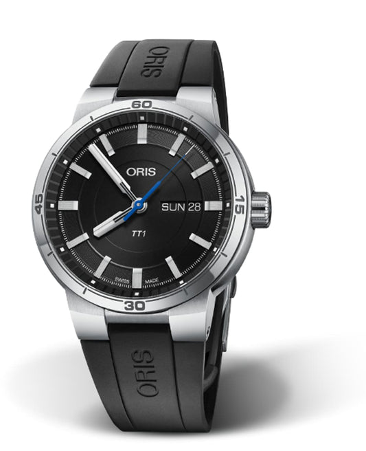 Oris TT1 Day Date Automatic Stainless Steel Men's Watch with Sapphire Crystal