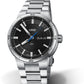 Oris TT1 Day Date Automatic Stainless Steel Men's Watch, Black Dial