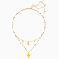 Swarovski Crystal Line Friends Tennis Layered Necklace, Gold-Tone Plated, Elegant Accessory