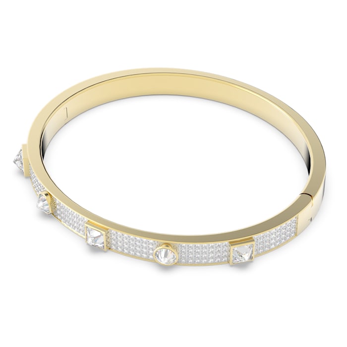Swarovski Thrilling Deluxe Elegant Gold-Plated Crystal Bangle Bracelet