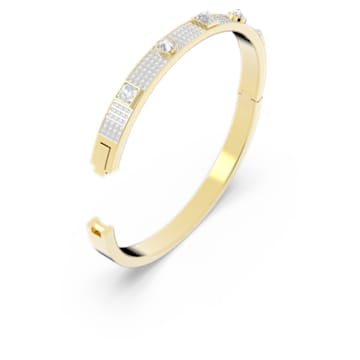 Swarovski Thrilling Deluxe Elegant Gold-Plated Crystal Bangle Bracelet