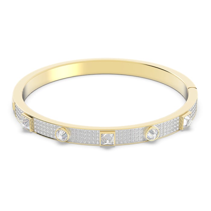 Swarovski Thrilling Deluxe Elegant Gold-Plated Crystal Bangle Bracelet