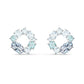Swarovski Attract Lightblue Circle Stud Earrings 1cm Rhodium-Plated