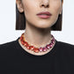 Swarovski Millenia Oversized Trilliant Multicolored Crystal Necklace Gold-Plated