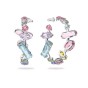 Swarovski Gema Multicoloured Mixed Cut Hoop Earrings: Vibrant Crystal Rhodium-Plated Jewelry