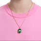 Chroma Pendant Mixed Cuts Small Multicolored Gold-tone Plated Necklace