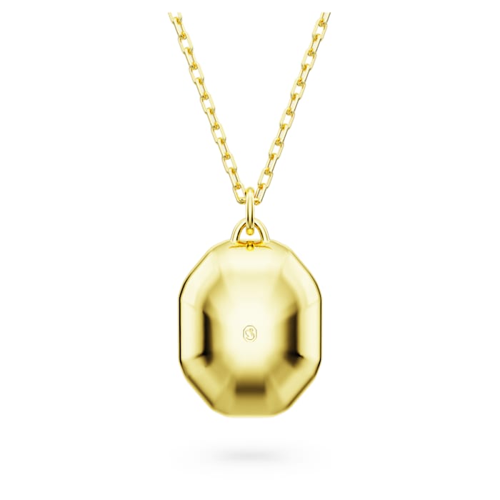 Chroma Pendant Mixed Cuts Small Multicolored Gold-tone Plated Necklace