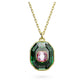 Chroma Pendant Mixed Cuts Small Multicolored Gold-tone Plated Necklace