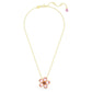 Swarovski Idyllia Small Pink Flower Pendant, Gold-Tone Plated, Elegant Crystal