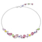 Swarovski Gema Multicolored Mixed-Cut Crystal Rhodium Plated Necklace, Elegant Jewelry