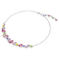 Swarovski Gema Multicolored Mixed-Cut Crystal Rhodium Plated Necklace, Elegant Jewelry