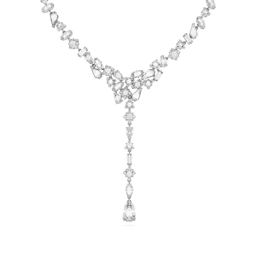Swarovski Mesmera Y-Shaped White Rhodium Plated Crystal Necklace