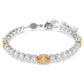 Swarovski Matrix Tennis Bracelet: Mixed Yellow Crystal, Rhodium Plated Elegance