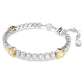 Swarovski Matrix Tennis Bracelet: Mixed Yellow Crystal, Rhodium Plated Elegance