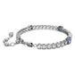 Swarovski Matrix Tennis Bracelet, Mixed Blue & Clear Crystals, Rhodium Plated