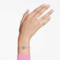 Elegant Pink Shell Crystal Bangle, Rhodium Plated Swarovski Idyllia Collection Bracelet