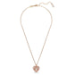 Swarovski Idyllia Heart Pendant: White Crystal Pearl, Rose Gold-Tone Plated Necklace