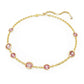 Swarovski Imber Octagon Cut Pink Crystal Gold-Tone Plated Necklace Elegant