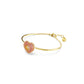 Hyperbola Soft Pin Bangle Heart Pink Gold-tone Plated