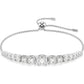 Swarovski Matrix White Rhodium Bracelet with Gradient Zirconia