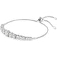 Swarovski Matrix White Rhodium Bracelet with Gradient Zirconia
