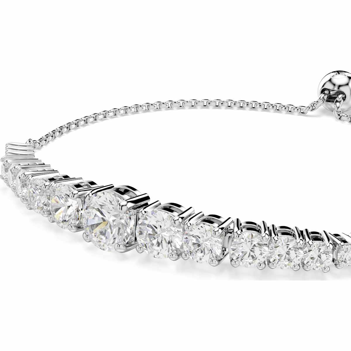 Swarovski Matrix Bracelet White Rhodium Plated Gradient Zirconia