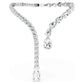 Swarovski Matrix Open Necklace, Mixed White Crystal, Rhodium Plated, Elegant Jewelry
