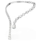 Swarovski Matrix Open Necklace, Mixed White Crystal, Rhodium Plated, Elegant Jewelry