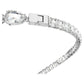 Swarovski Matrix Open Necklace, Mixed White Crystal, Rhodium Plated, Elegant Jewelry