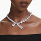 Swarovski Matrix Sparkle Mixed Cut Rhodium Plated White Necklace