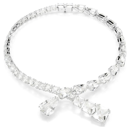 Swarovski Matrix Sparkle Mixed Cut Rhodium Plated White Necklace