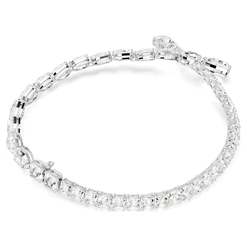 Swarovski Matrix Sparkle Mixed Cut Rhodium Plated White Necklace
