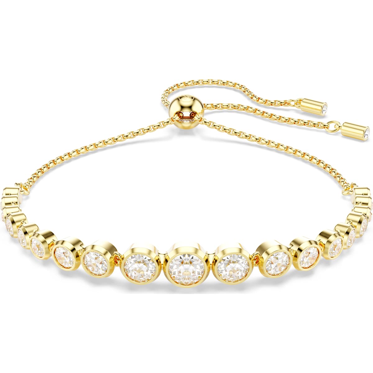 Imber Rose Gold-Tone Tennis Bracelet with White Round Crystals