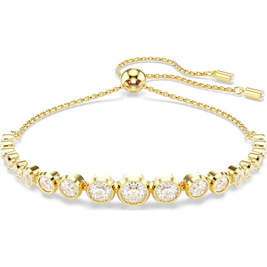 Imber Rose Gold-Tone Tennis Bracelet with White Round Crystals