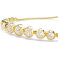 Imber Rose Gold-Tone Tennis Bracelet with White Round Crystals