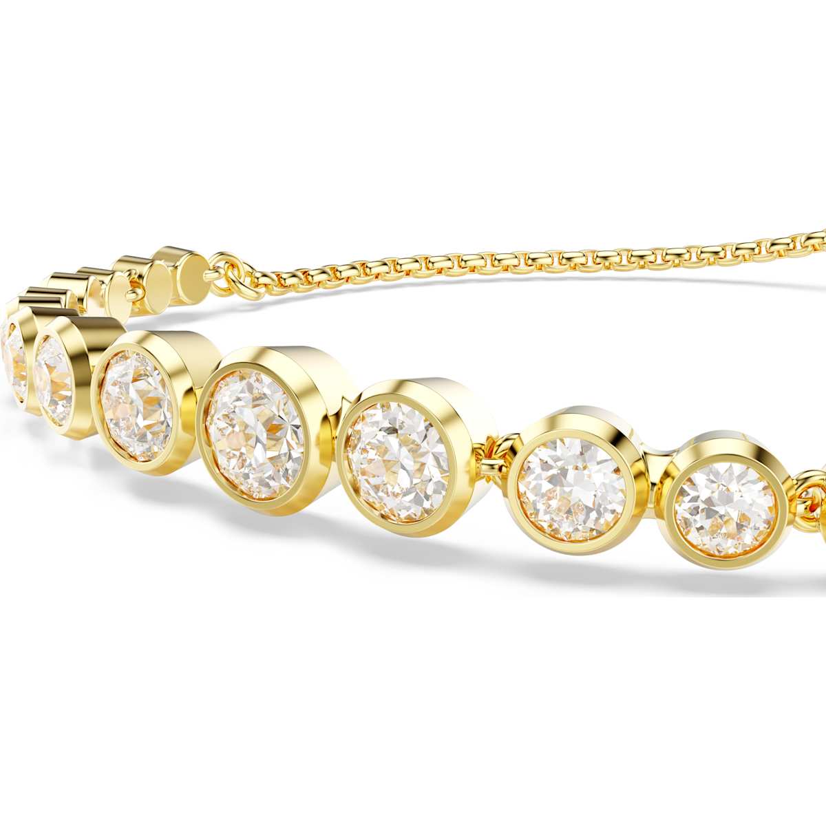 Imber Rose Gold-Tone Tennis Bracelet with White Round Crystals