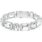 Swarovski Millenia Octagon-Cut White Rhodium Plated Tennis Bracelet
