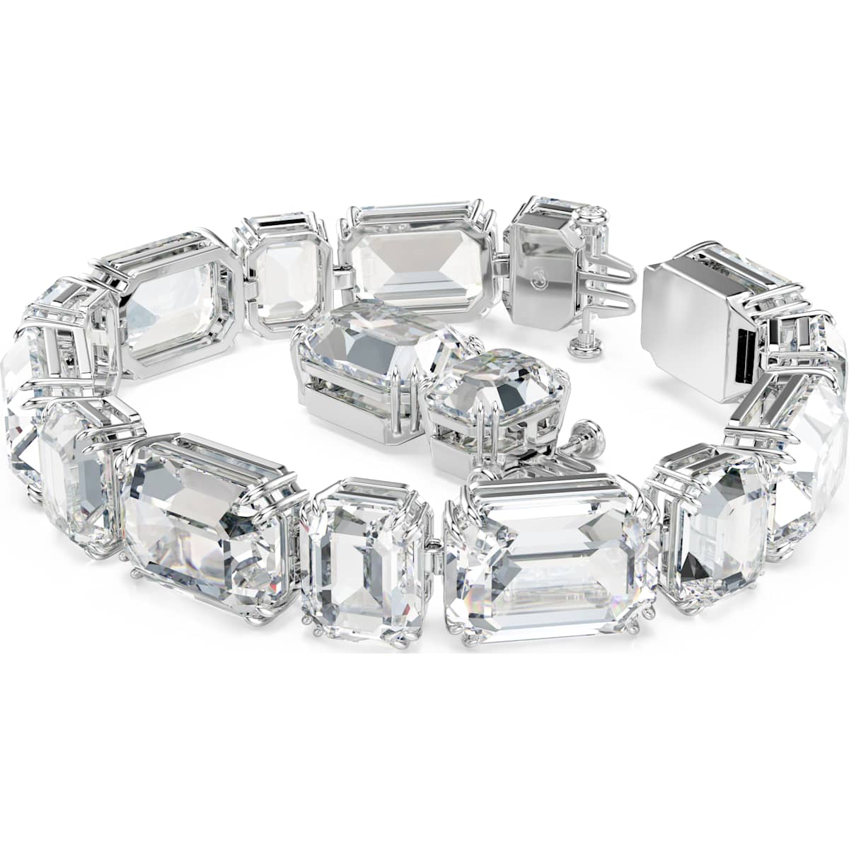 Swarovski Millenia Octagon-Cut White Rhodium Plated Tennis Bracelet
