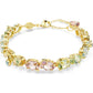 Swarovski Gema Multicolored Gold‑Tone Crystal Tennis Bracelet Elegant