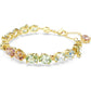 Swarovski Gema Multicolored Gold‑Tone Crystal Tennis Bracelet Elegant