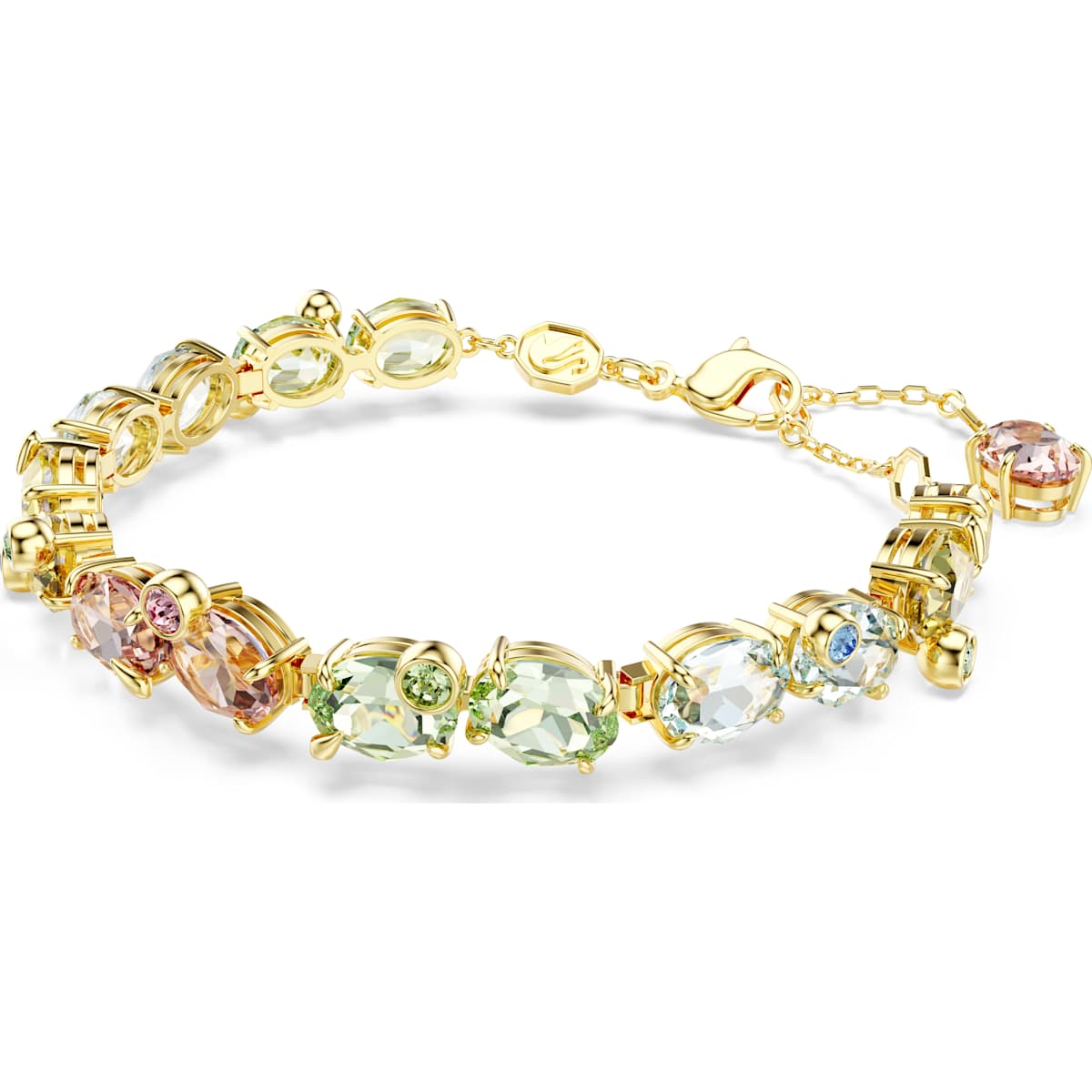 Swarovski Gema Multicolored Gold‑Tone Crystal Tennis Bracelet Elegant