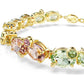 Swarovski Gema Multicolored Gold‑Tone Crystal Tennis Bracelet Elegant